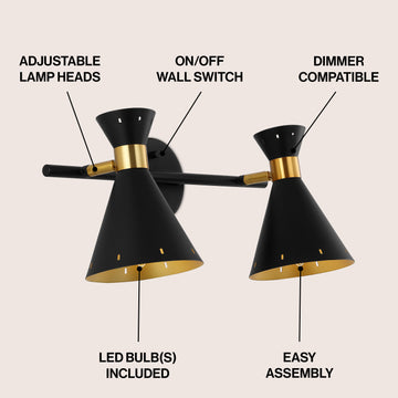 Elroy 18.25" Iron Retro Contemporary LED Track Light - JONATHAN Y